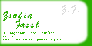 zsofia fassl business card